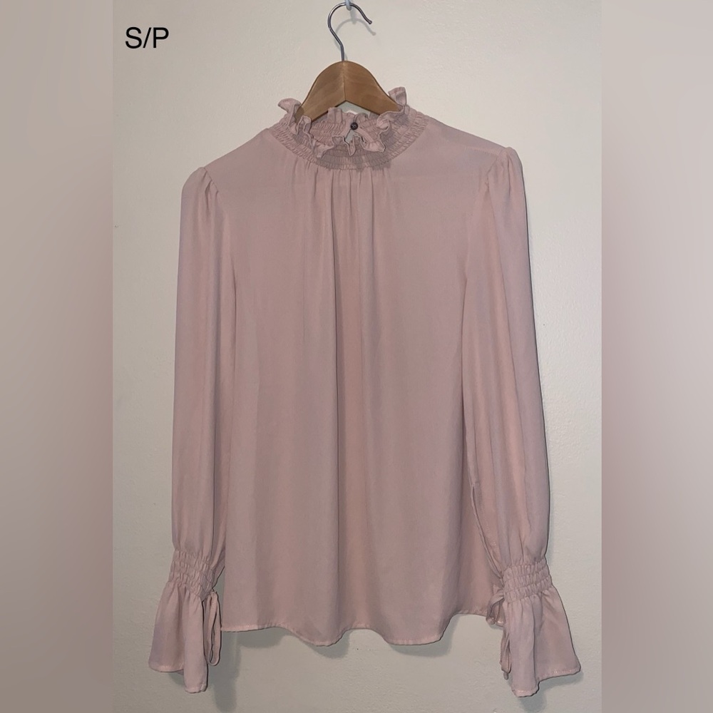 Vince Camuto Blush Ruffle Blouse